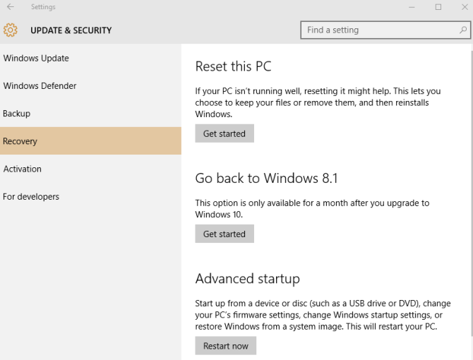 Downgrade From Windows 10 To Windows 8.1 Or Windows 7