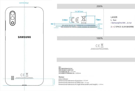 detail samsung a01